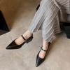 Fashion 2025 New Spring Women Pumps Pointed Toe Genuine Leather Women Shoes Buckle Strap Mary Janes Ladies Shoes Cowhide Leather