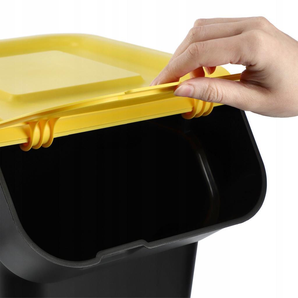 KADAX Trash Can 3x25L Set for Waste Sorting Container with Handle