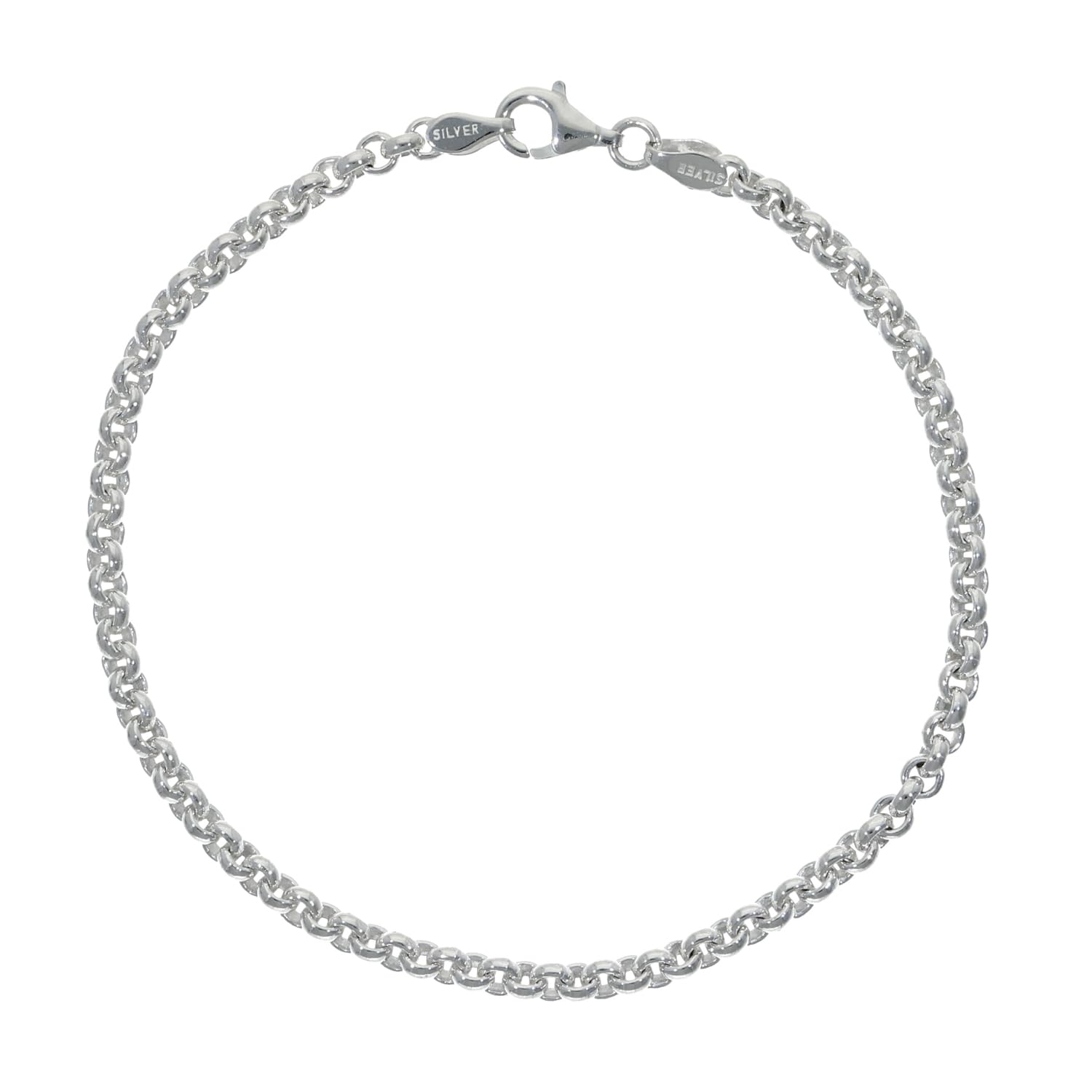 

Shinjuku Gin no Kura 3.2mm Wide Roll Chain, Sterling Silver 925, 20cm Bracelet, Men s, Round Top Chain, Round Azuki Chain, Large, Volume, Large Size