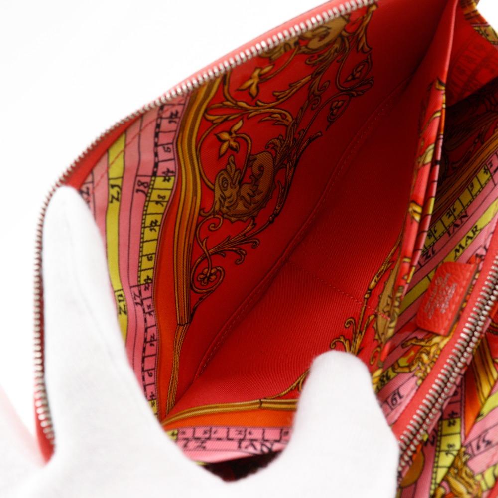 HERMES Azap long silk in Purse Rose Jaipur pink Epsom Women Used