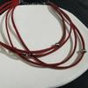 Colier choker cu mărgele din oțel titan, simplu, cu șnur din piele întoarsă, lanț pentru claviculă, bijuterii de petrecere, colier guler dulce și cool