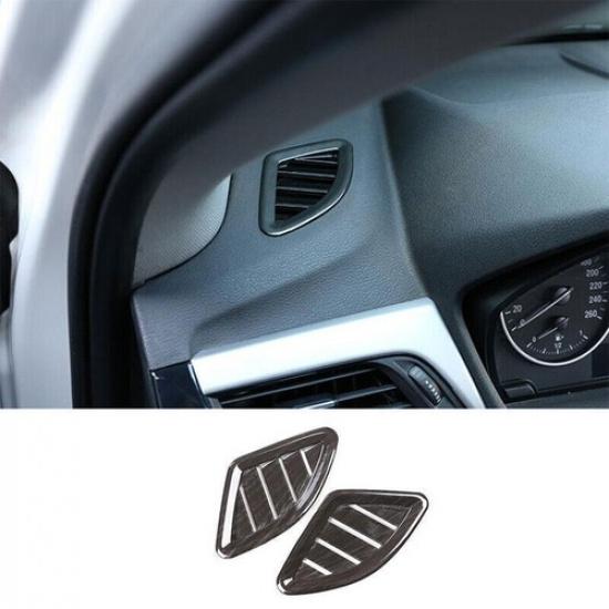 For BMW X2 F39 2018- Black Wood Grain Dashboard Upper Air Outlet Vent Trim