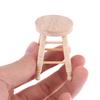 1Pcs Dollhouse Log Round Stool Mini Ornament