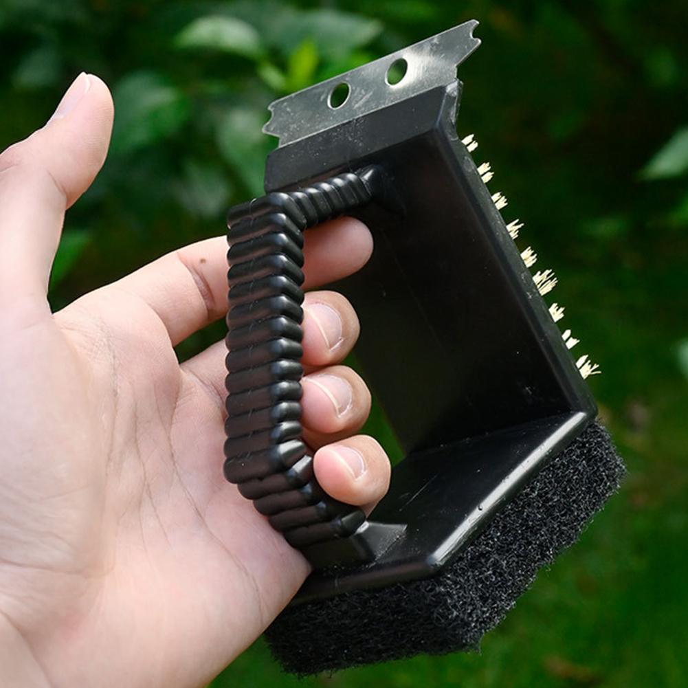 3-in-1 BBQ Stahldrahtbürste Hochleistungs-Grillschaberbürste Langlebiges Kochreinigungsgerät Outdoor Zuhause BBQ Küchenzubehör