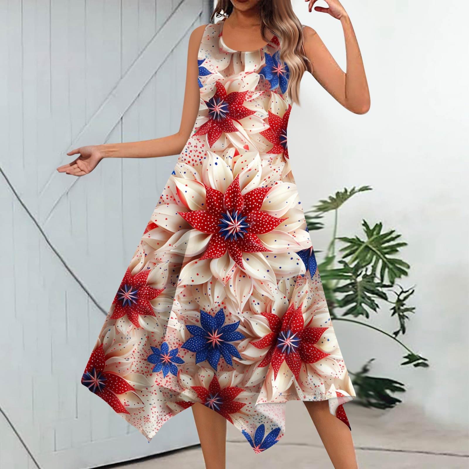 

Женское повседневное модное платье миди без рукавов с круглым вырезом и нерегулярным подолом XXL розовый