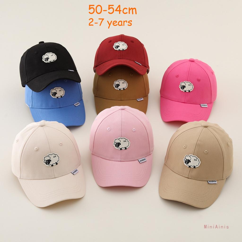 Kids Baseball Cap 50-54cm 2-7 Years Summer Sun Hats for Boys Girls Childrens Adjustable Outdoor Sunhat Toddler Visor Beach Cap