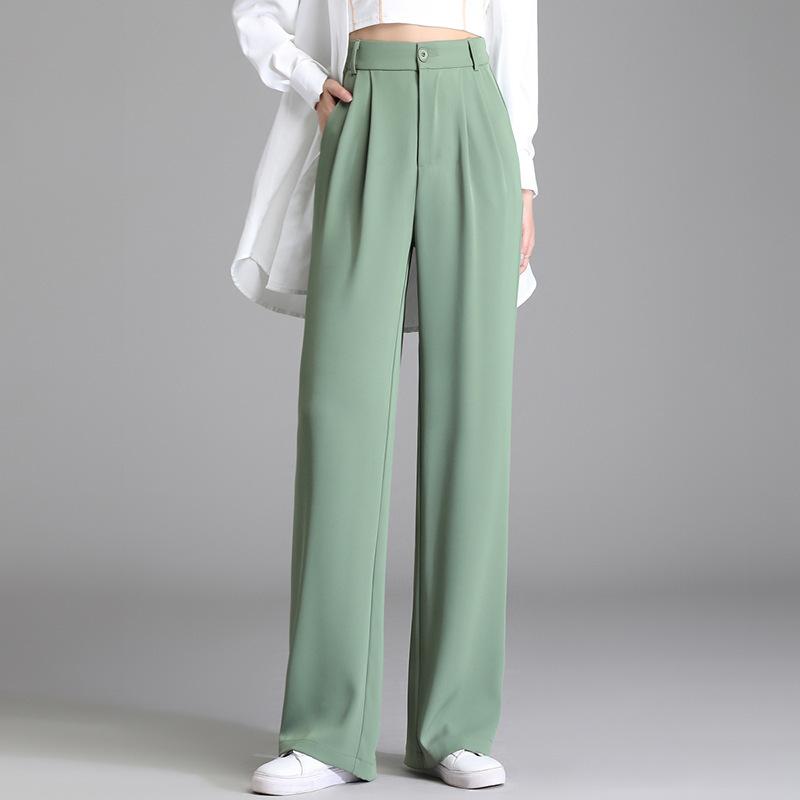 Autumn Suit Pants for Women Autumn High Waist Droop Loose Straight Wide-leg Pants for Women Autumn Large Size Casual Pants for Women Autumn