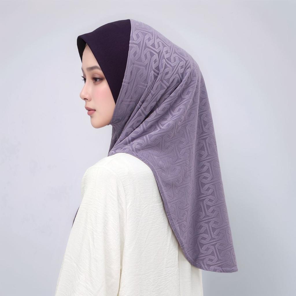 Ramadan Prayer Instant Hijab Women Soft Muslim Ready To Wear Hijabs Breathable Jacquard Shawl Wrap Scarf Headscarf