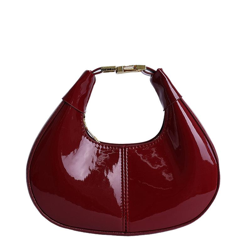 Модная сумка-полумесяц Осень 2025 - Простая, Стильная, Повседневная Сумка через плечо красный