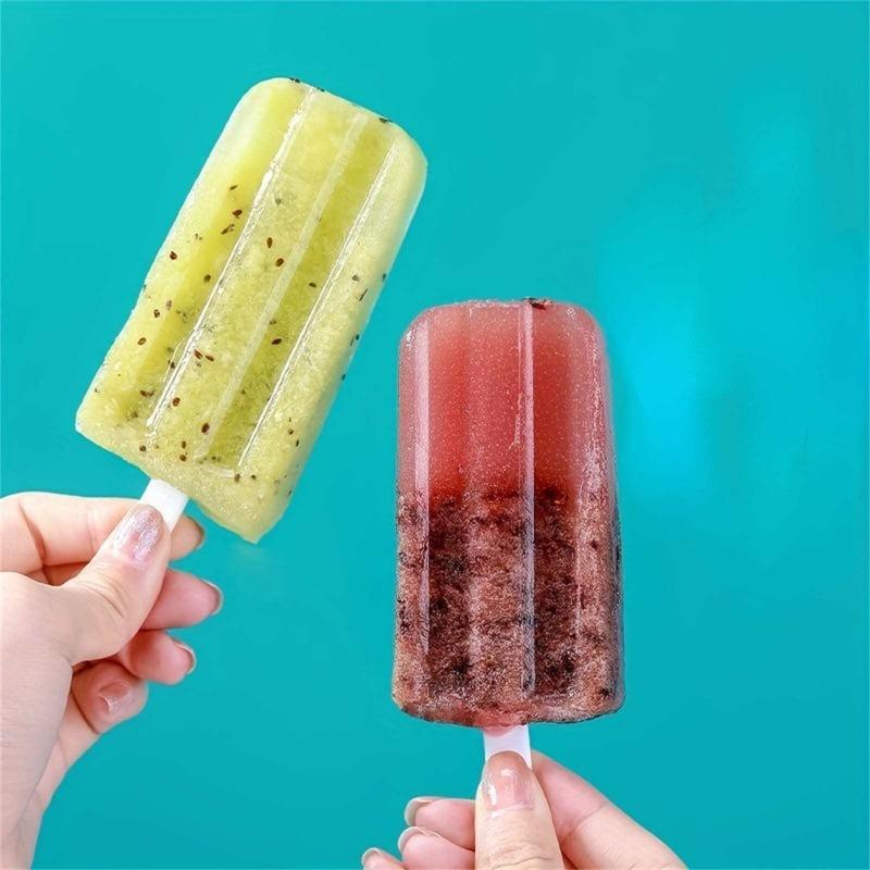 1 entry External supplies Room 4 stick popsicle mold attached Children can Popsicle mold DIY self Ice cream ice cream mold