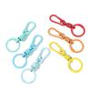 Colorful Zinc Alloy Carabiner Keychain with Rebound Finger Ring