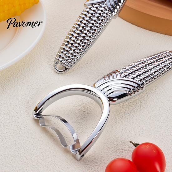 Portable Corn Peeler Manual Peeler, Zinc Alloy Kernel Stripper with Serrated Blade, on Thresher The Cob Tool for Fresh Corn, Kitchen Gadget BBQ Salad