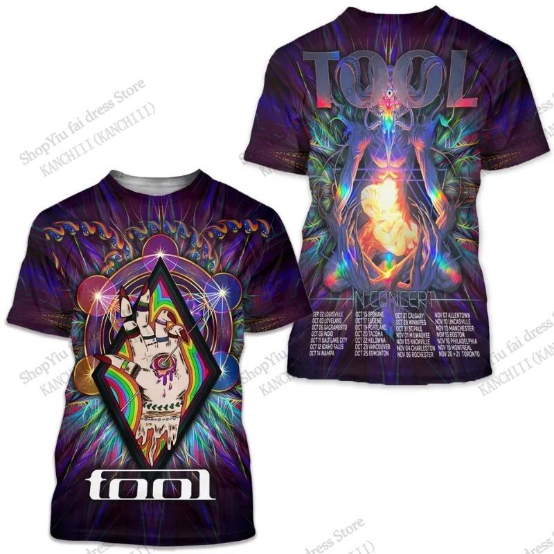 T-shirt 2026 Nouveau Groupe de Rock Tool Tour Impression 3D T-shirt Hommes Femmes Mode Hip Hop Manches Courtes T-shirt Hauts pour Enfants T-shirts Vêtements pour Hommes