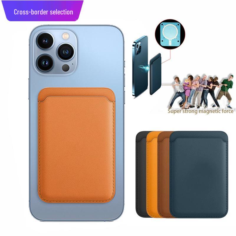 Magnetische Kaarthouder voor iPhone 13 - MagSafe Lederen PU Sleeve met ID-houder & Telefoonachterkant Sticker