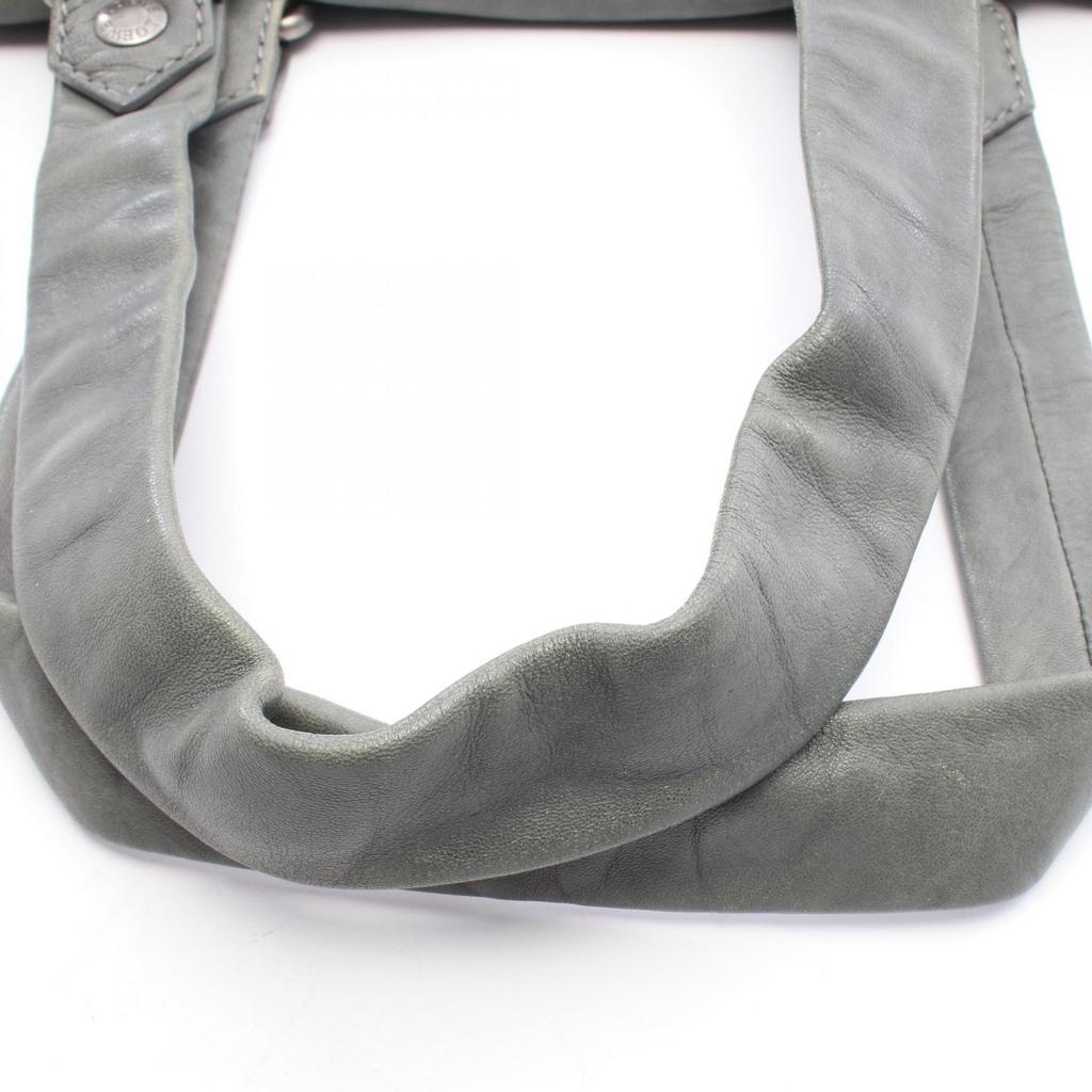 Used LOEWE anagram Tote Bag leather Gray Used Women