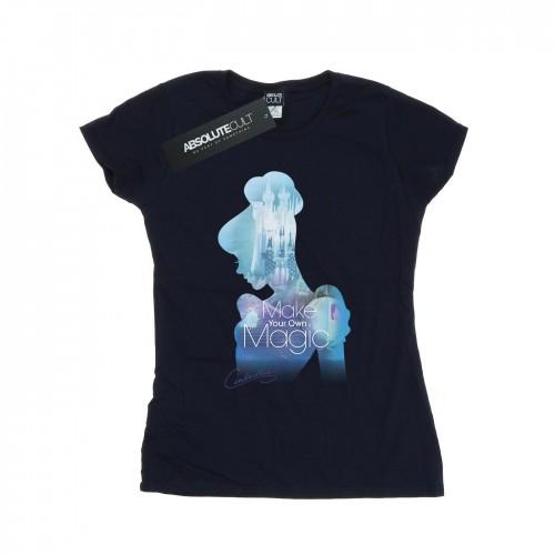 Disney Princess Damen/Damen Cinderella Gefüllte Silhouette Baumwoll-T-Shirt