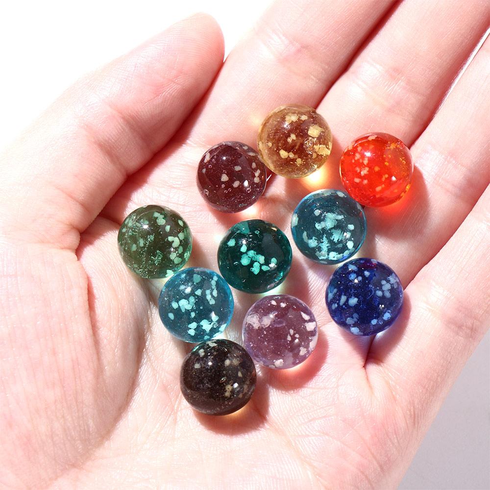 10pcs/pack Luminous Glass Balls Children Toys 12mm Cream Console Game Pinball Machine Cattle Small Marbles Pat Toy Beads