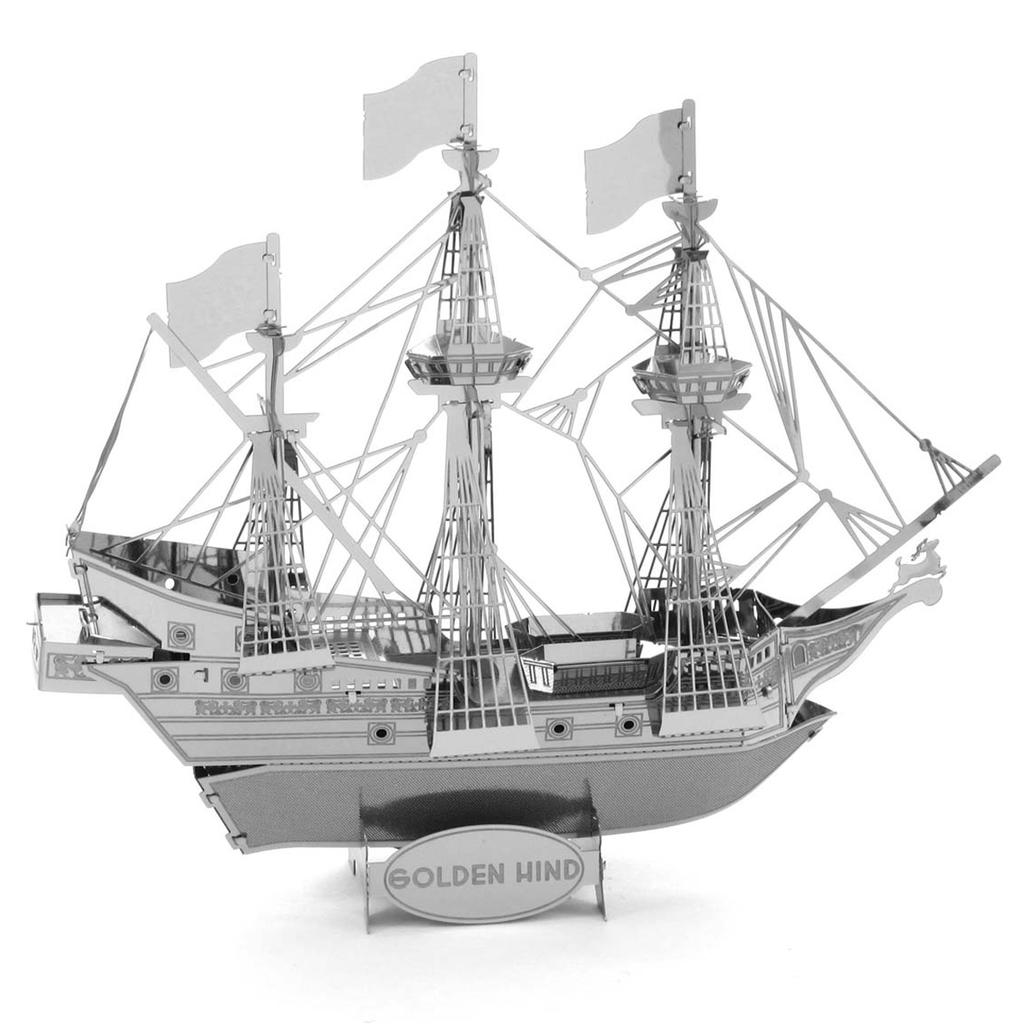 Plata DIY 3D Puzzle Montado Modelo Pirate Ship Puzzle Toy Plata DIY 3D Puzzle Montado Modelo Pirate Ship Puzzle Toy