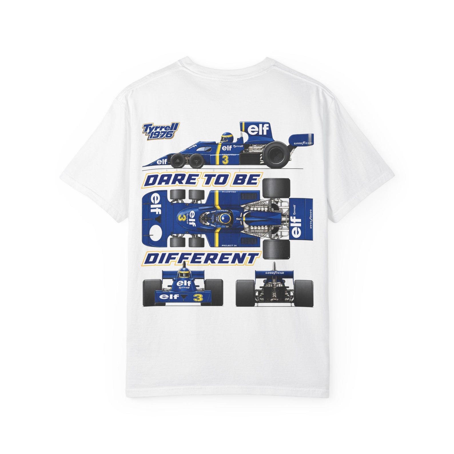 Vintage F1 Tyrrell P34 Race Car Shirt | Formula One Apparel 3XL