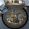 Industrial Warehouse Scene Round Area Rug Under Office Chairs Bedroom Living Room Home Decor