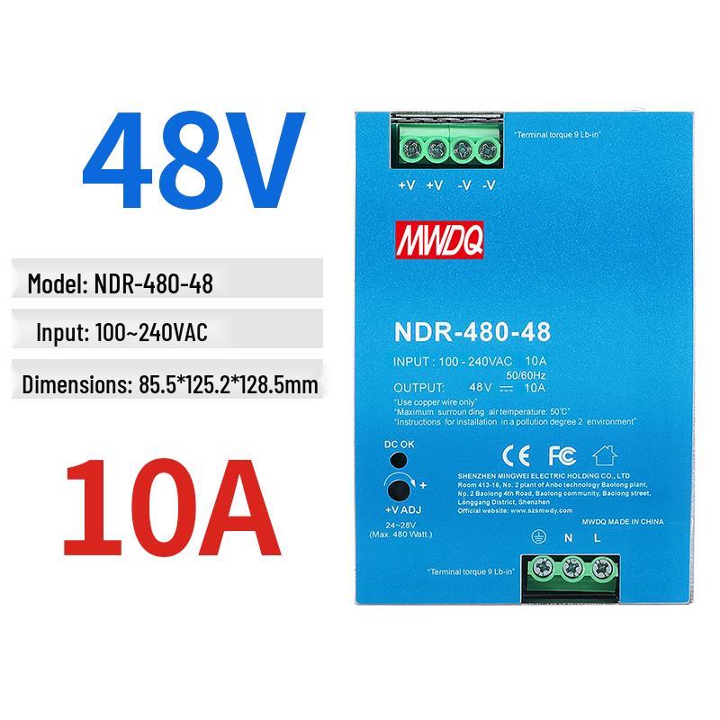 EDR-120-24 DIN Rail Power Supply 12/48V DC, 75/150/240/480W NDR Options