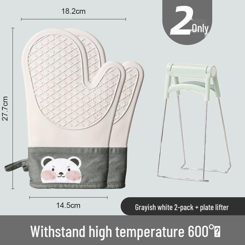 Hitzebeständige Anti-Rutsch Silikon Ofenhandschuhe