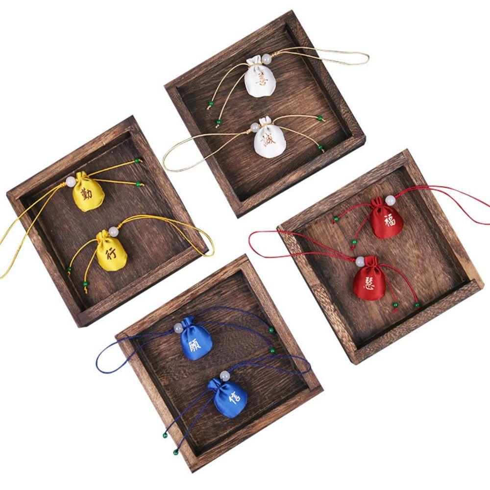 for Filled Fragrant Herbs Chinese Style Sachet Printing Tassel Small Pouch  Ladies