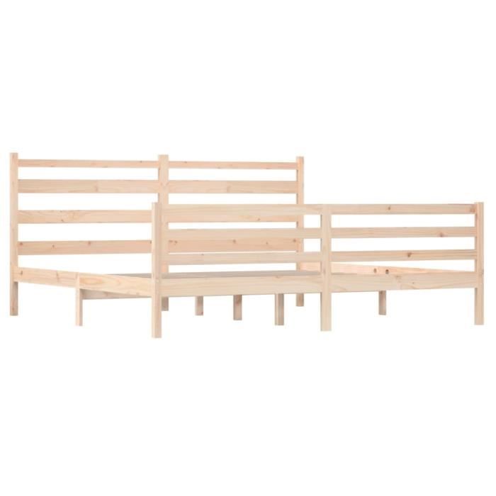 VidaXL Cadre de lit Bois de pin massif 200x200 cm 3103733