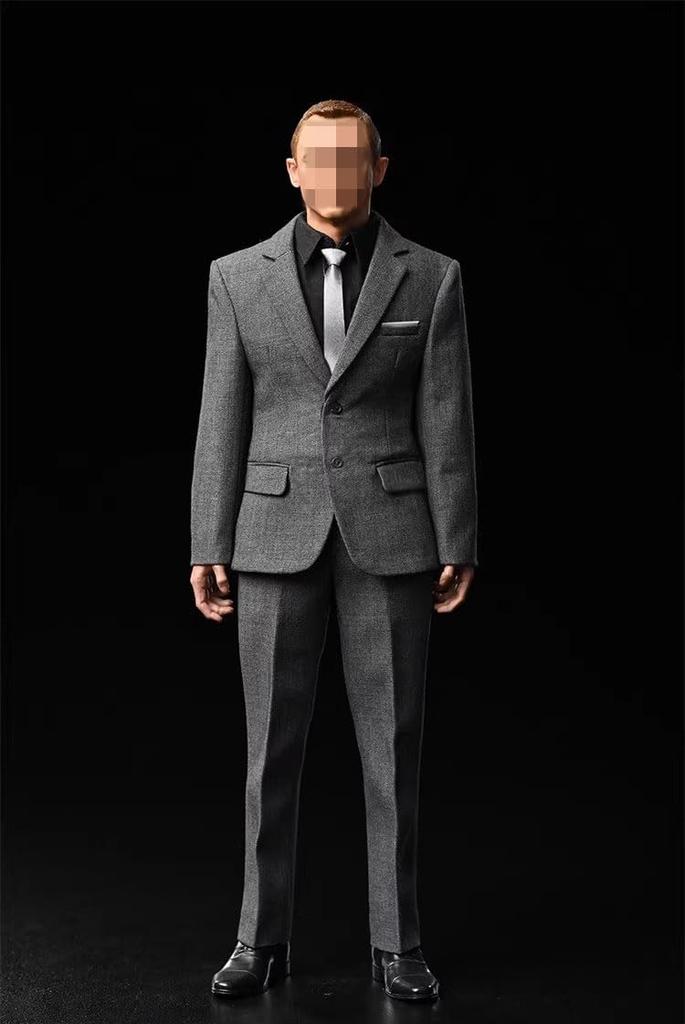 1/6 Scale Figure Accessories/Men's Suit Outfit Set/Banquet Dress, Evening Dress, Gray (Head and Body Not Included)