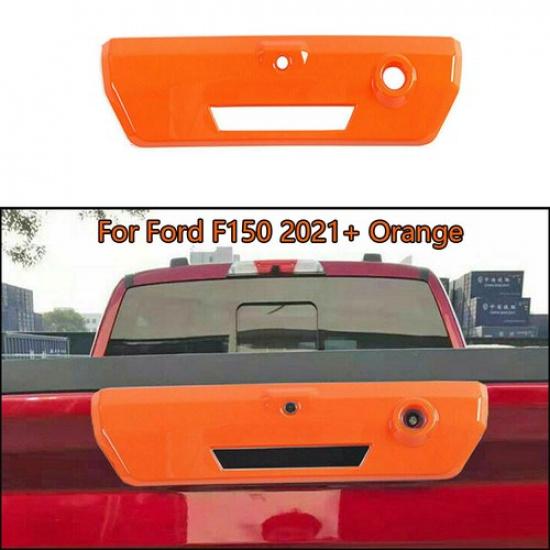 Rear Tailgate Door Handle Cover Trim Decoration For Ford F150 2021 2022 Orange