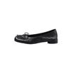 Retro Style Thick Heel First Layer Cowhide Round Head Single Shoes Women's Bow Women's Shoes Professional Women's Shoes