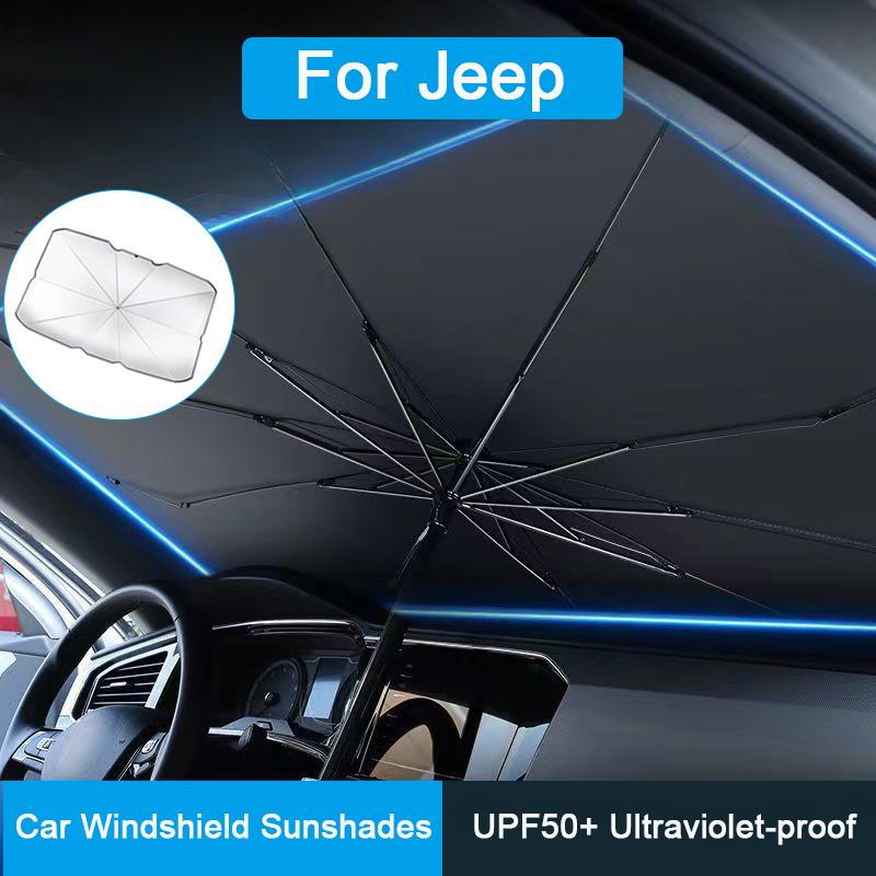 For Jeep Chrysler 200 300 Dodge charger Grand Cherokee Wrangler Compass Renegade Car Windshield Sunshades Front Shading Umbrella