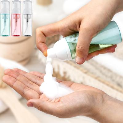 Foam Pump Bottle, Empty Travel Size Foam Dispenser Pump for Soap Shampoo, Lash Cleanser(60ml, 3PCS) Foaming Hand Soap Dispenser