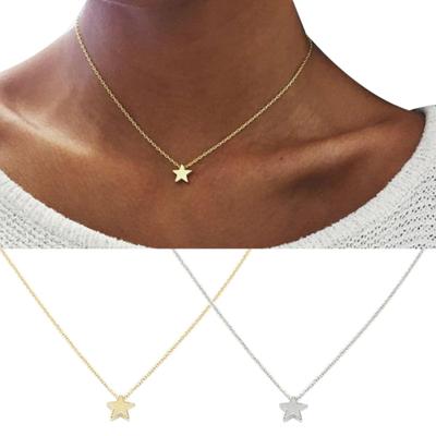 Women Party Star Pendant Chain Necklace Jewelry Valentine Day Gift