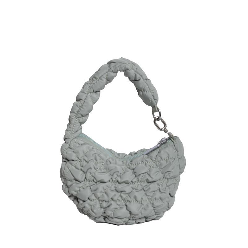 IELGY Cloud Bag Pleated Soft Down Bag Nylon Handbag