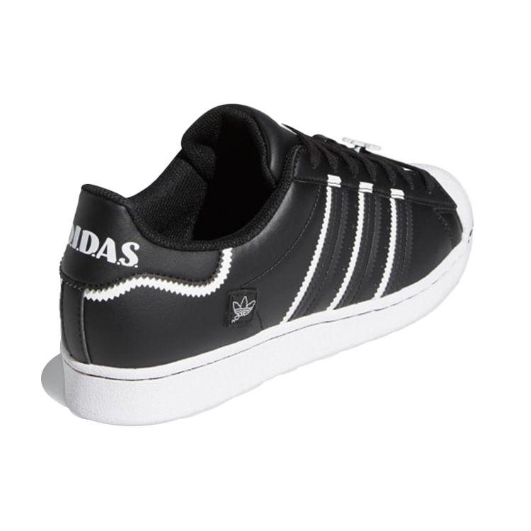 Adidas Superstar Black White Unisex Sneakers Core-Black Cloud-White Blue-Bird GX5257