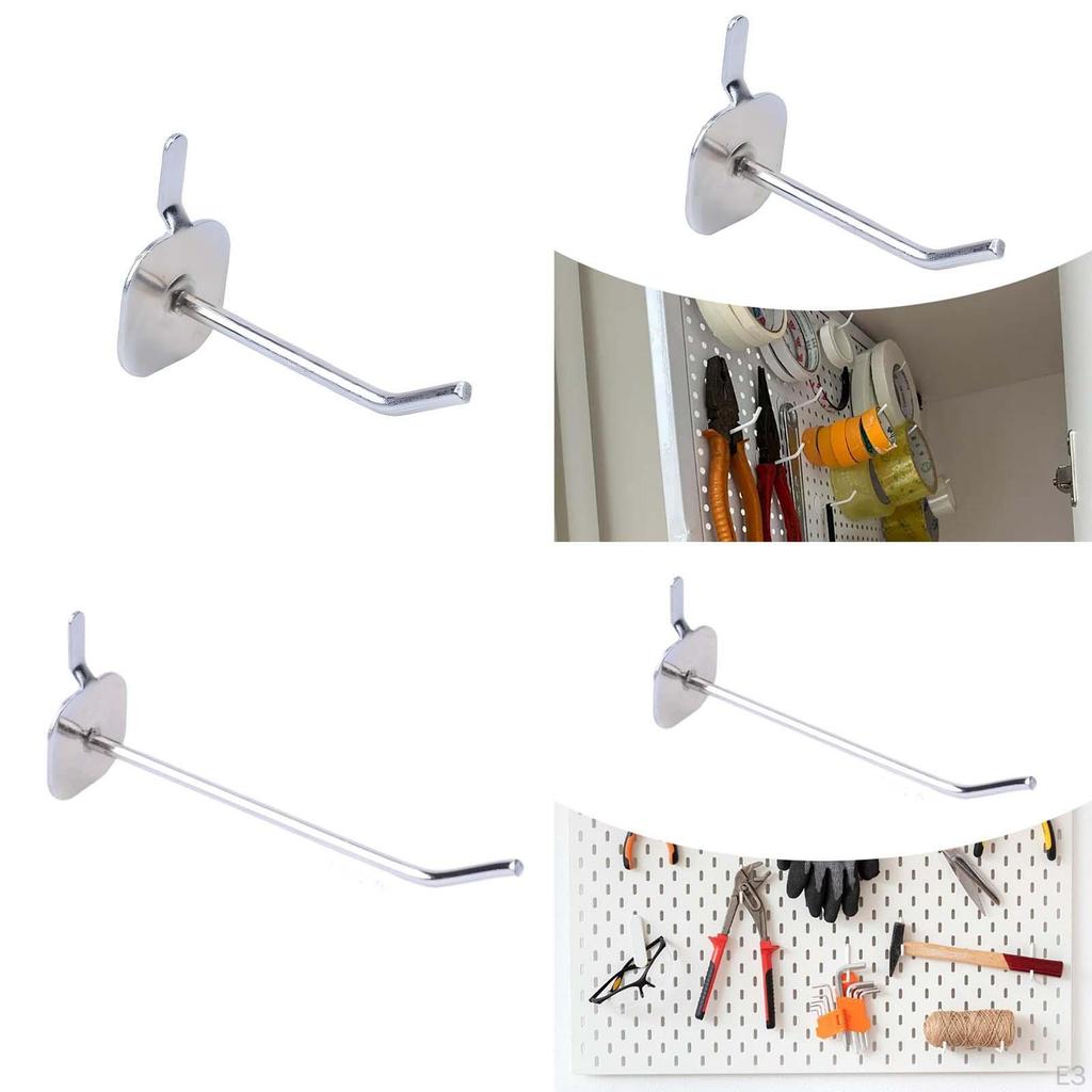 10 Heavy-duty Pegboard Hooks for Commercial And Home Use.