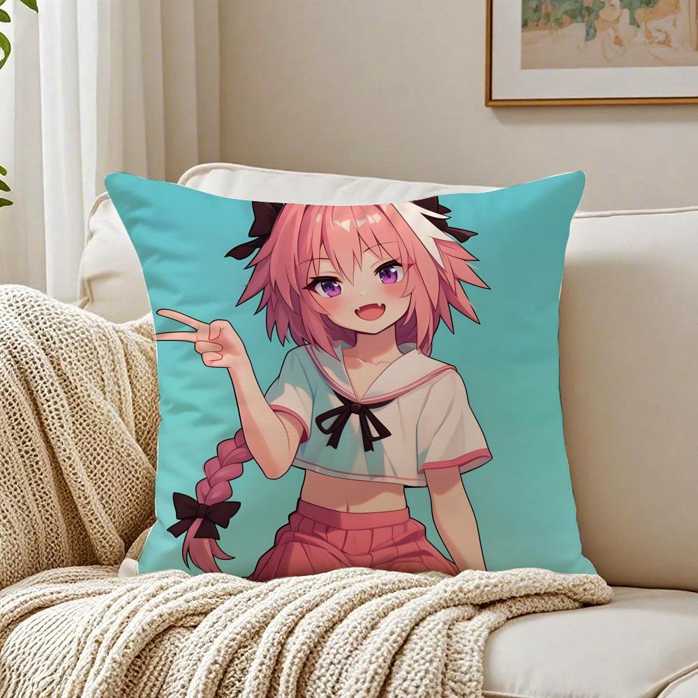 anime eccentric FFate AApocrypha AAstolfo Cushion Cover Pillowcase Antidustmite living Room Sofa Decor Cushion Room