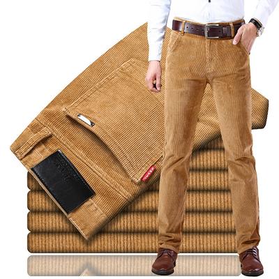 Corduroy Lässige Hosen Herren Baumwolle Stretch Business Mode Hosen Herbst Gerade Klassisch Herrenhosen