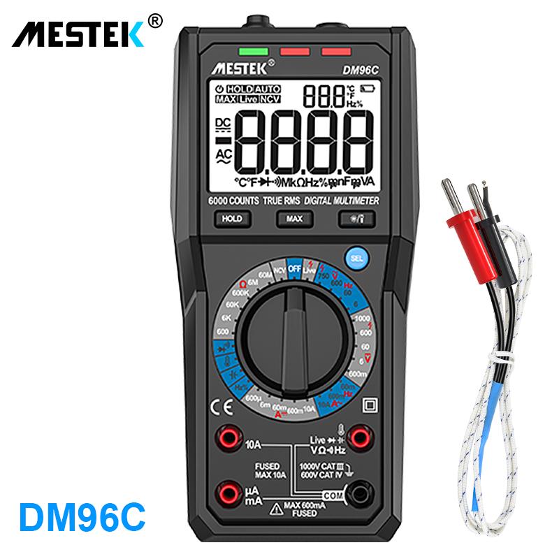 TRMS Large Au-to Digital Multimeter Auto Range Fast Accurately Measures Multimetro 1000V 10A AC DC Ohm Hz NCV Live Voltage Mete