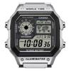 CASIO AE-1200WHD-1AJF Men’s Digital Watch Silver | Casio Collection | Stainless Steel | World Time | 100m Water Resistant | Japan Genuine Product
