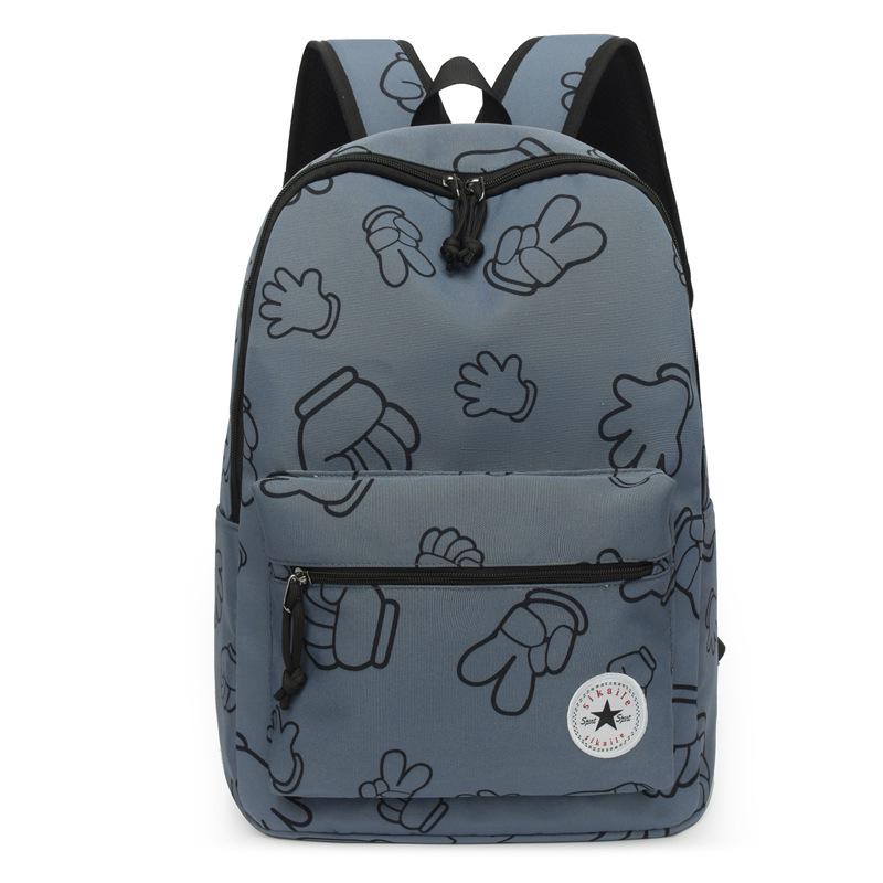 

Versatile Cute Print Student Backpack: Lightweight, Large-Capacity Schoolbag серый