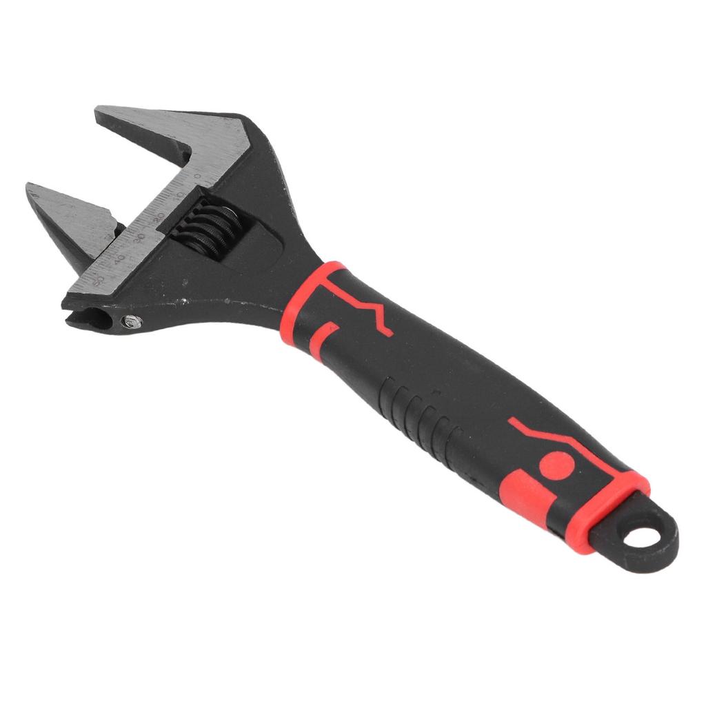 10 Inch Wide Mouth Adjustable Wrench CrV Steel Deep Jaw Manual Repair Spanner for Home Garage
