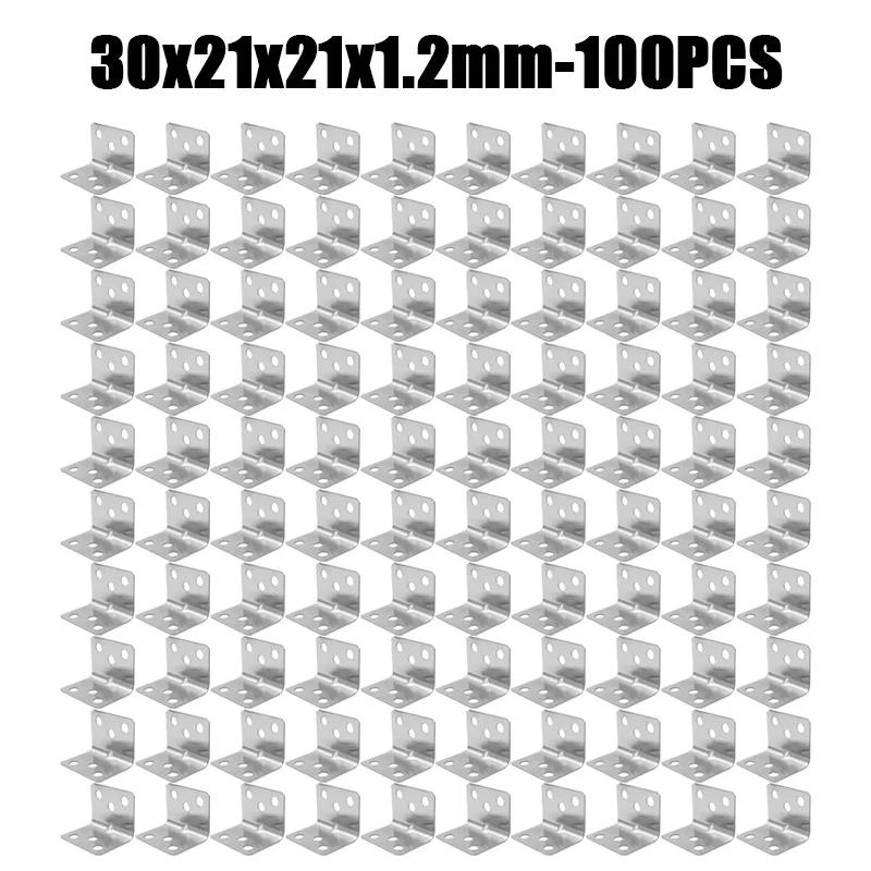 Stainless Steel Right Angle Bracket L Shape Corner Brace Furniture Reinforcement for Table Chair Cabinet Metal Hardware