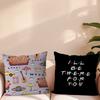 Classic Friends TV Show Pillow Case Sofa Living Room Bedroom Headboard Backrest Cushion Square Cushion Nap Time