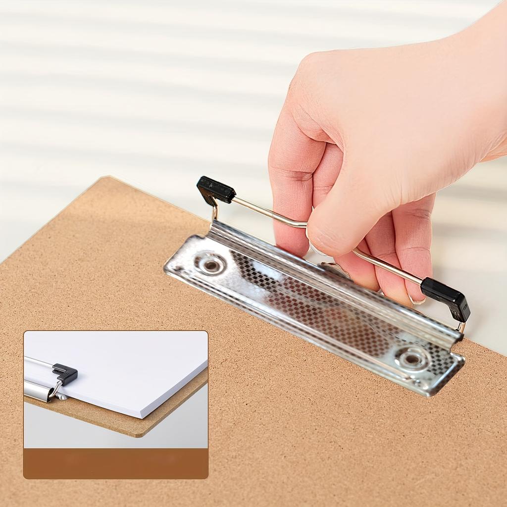 Low Profile A5 Wood Fiber Clipboard with Hanging Loop | Ideal for Home, Office, or Classroom Use, Writing Board, Cardboard