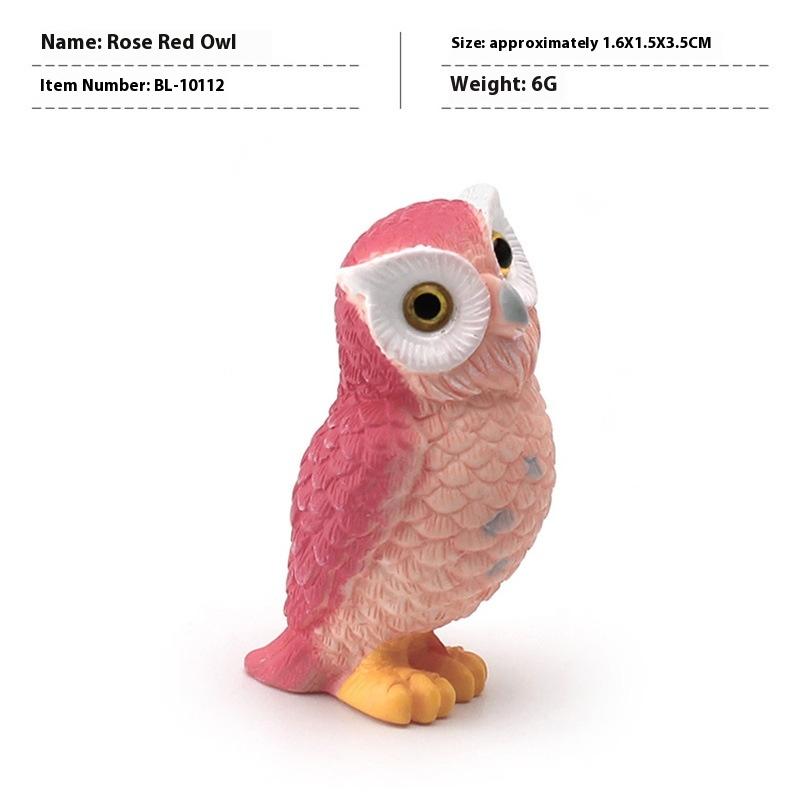Wildlife Children's Science Education Cognitive Bird Model Simulation Owl Woodpecker Carving Ornament Toy
