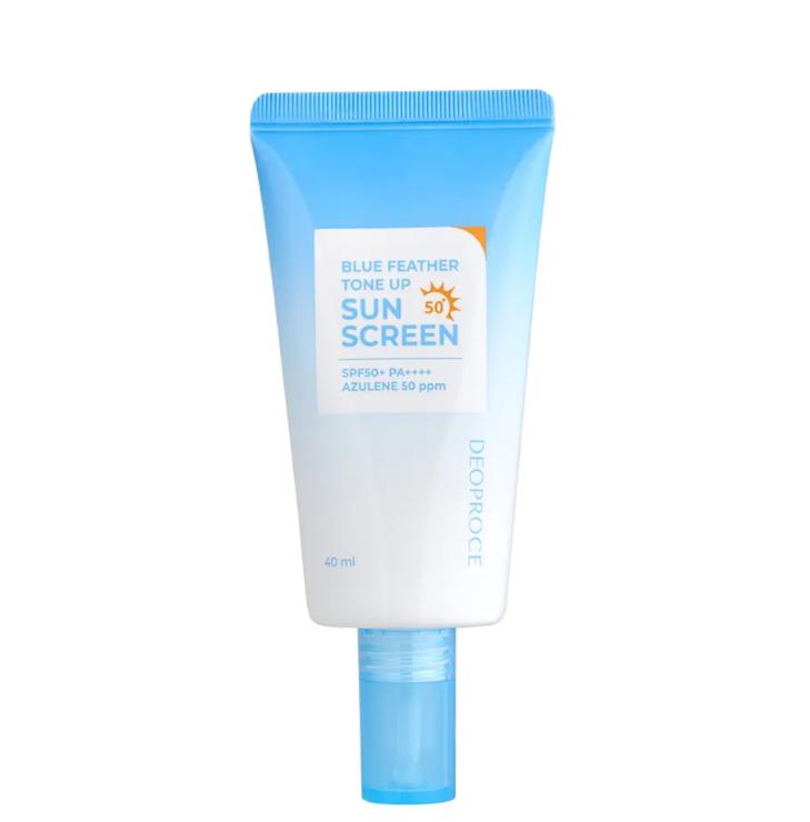 Deoproce Blue Feather Tone Up Sun Screen 40ml – UV Protection & Brightening Tone-Up 1 ea
