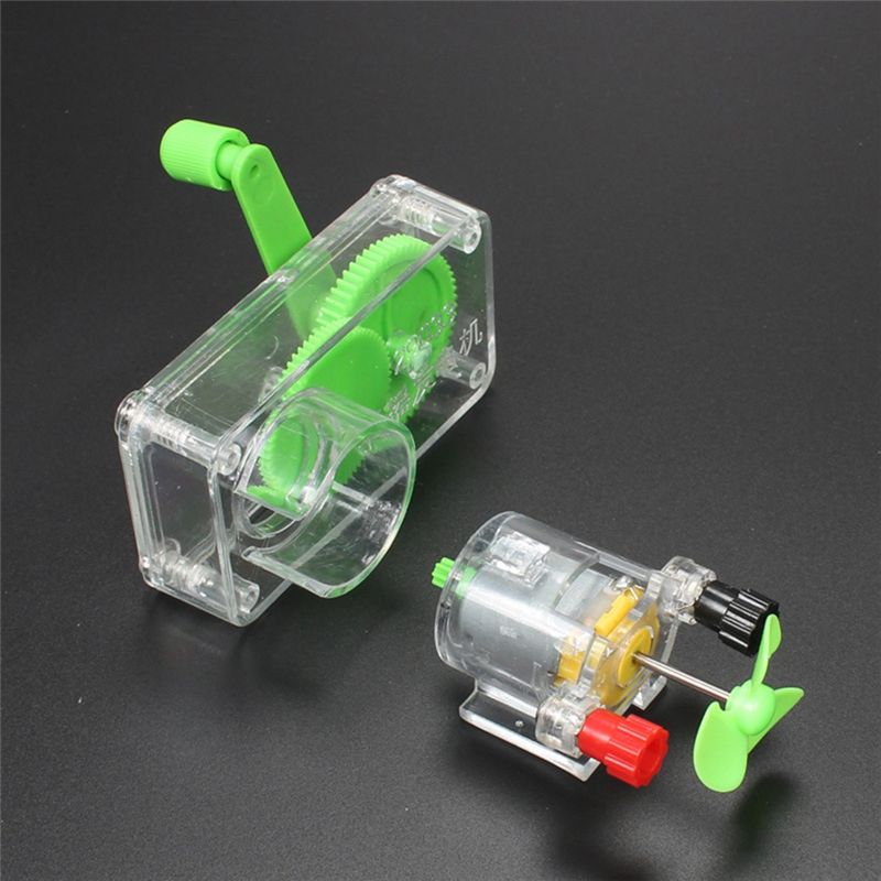 AEE4-5PCS Hand Generator Portable Generators Portable Hand Generator Experimental DIY Model Generator Electricity Generator