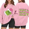 Women's Fashion Long Sleeve Print Round Neck Loose Pullover Sweater Top